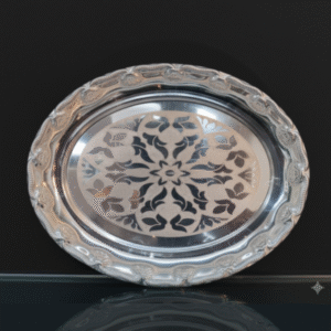Flower Silver Plate