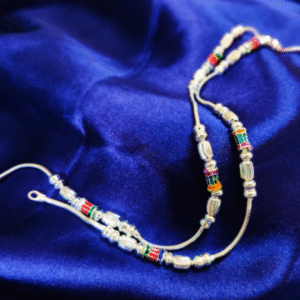 Baby Tricolor Silver Payal